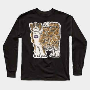 Brandy St Bernard Dog, mountain rescue Dog Long Sleeve T-Shirt